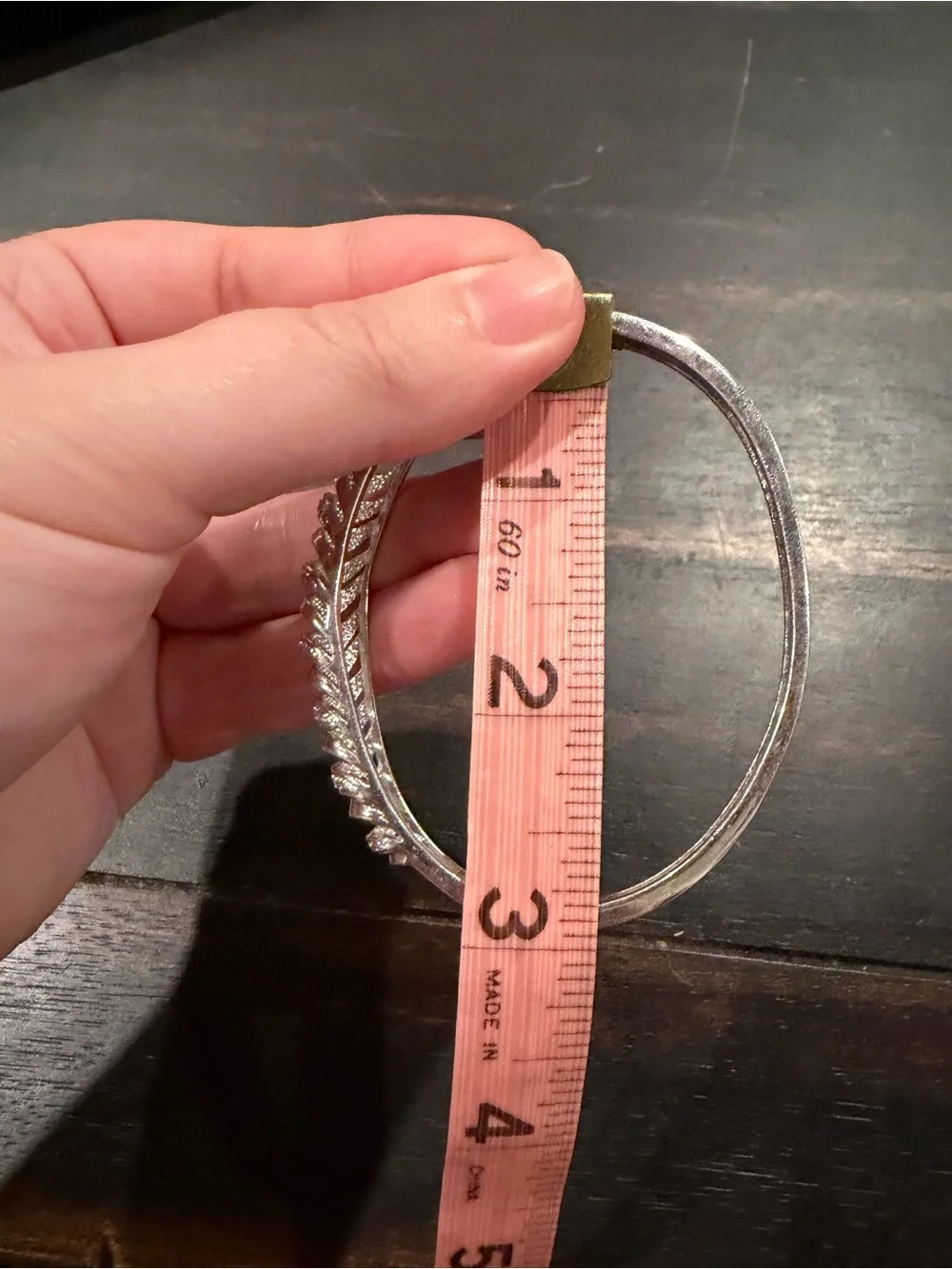 Silver Ribbed Hinge Bracelet
